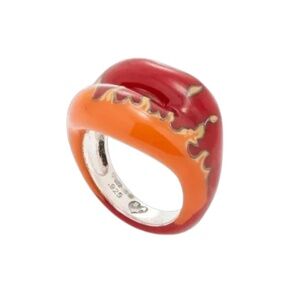 HOT LIPS By Solange Azagury-Patridge Very Red Lip Ring Size 8